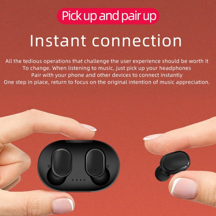 A6S IPX4 Waterproof Bluetooth 5.0 Wireless Bluetooth Earphone with Charging Box, Support for HD Calls & Siri & IOS Power Display (Pink) - Bluetooth Earphone by buy2fix | Online Shopping UK | buy2fix