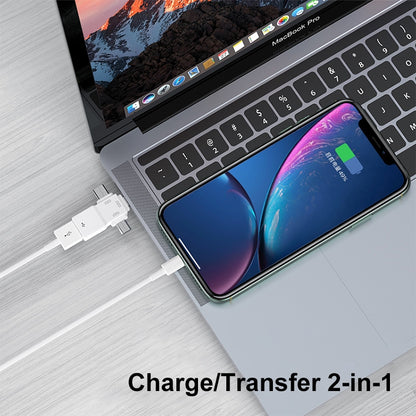 USB 2.0 to 8 Pin + USB-C / Type-C + Micro USB OTG Adapter by buy2fix