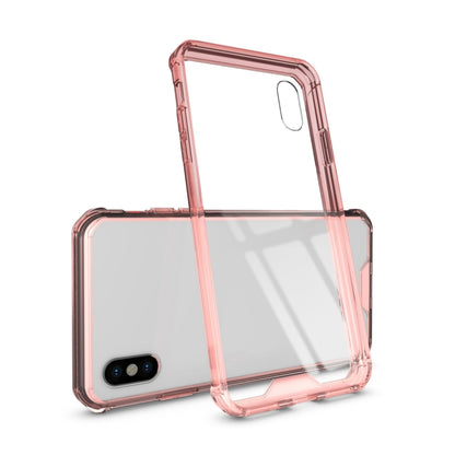 For iPhone XS Max Acrylic + TPU Shockproof Transparent Armor Case (Magenta) by buy2fix