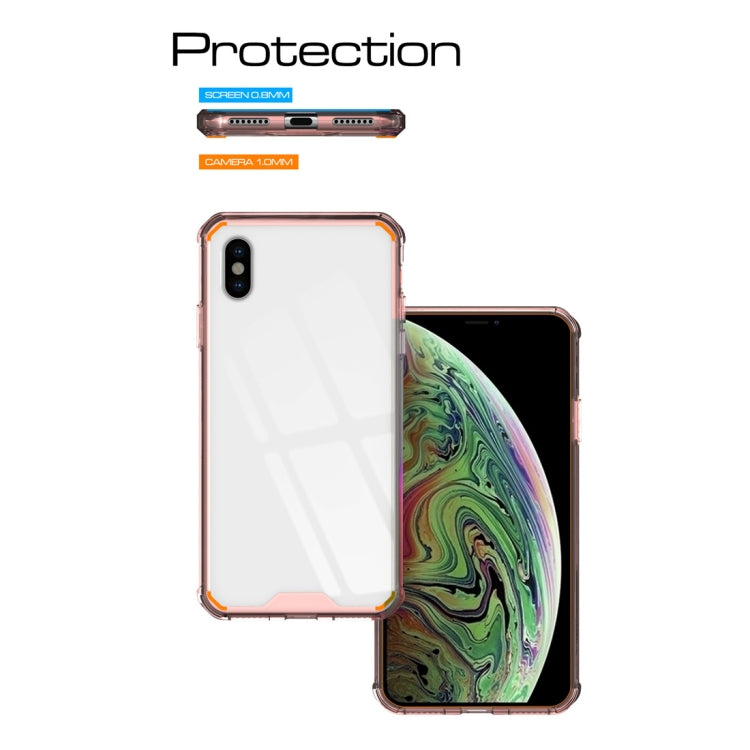 For iPhone XS Max Acrylic + TPU Shockproof Transparent Armor Case (Magenta) by buy2fix