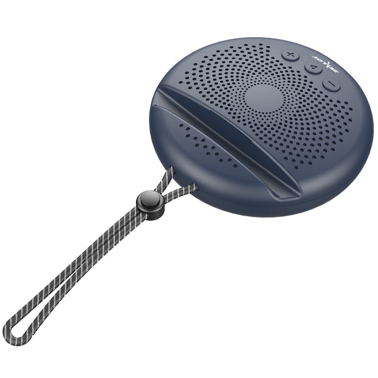 ZEALOT S24 Portable Stereo Bluetooth Speaker with Lanyard & Mobile Card Slot Holder, Supports Hands-free Call & TF Card (Dark Blue) - Desktop Speaker by ZEALOT | Online Shopping UK | buy2fix