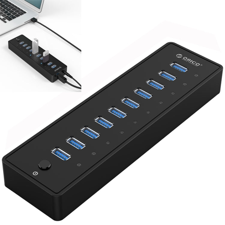 ORICO P10-U3-V1 10 USB 3.0 Ports HUB, Specification: US Plug by buy2fix