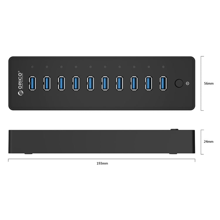 ORICO P10-U3-V1 10 USB 3.0 Ports HUB, Specification: US Plug by buy2fix