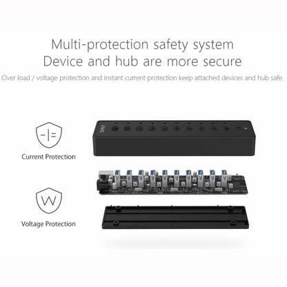 ORICO P10-U3-V1 10 USB 3.0 Ports HUB, Specification: US Plug by buy2fix