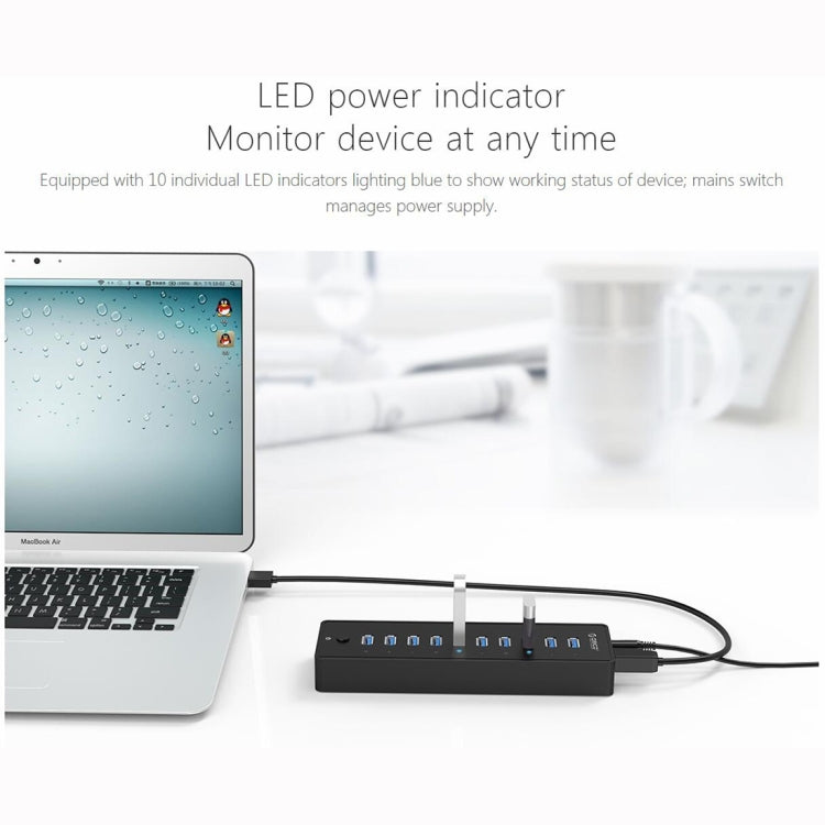 ORICO P10-U3-V1 10 USB 3.0 Ports HUB, Specification: US Plug by buy2fix