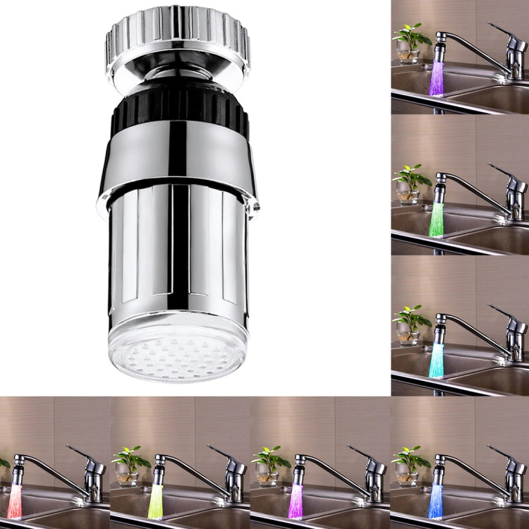 SDF-B6 1 LED ABS Colorful Change LED Faucet Light Water Glow Shower, Size: 58 x 24mm, Interface: 22mm (Silver) - Shower Head by buy2fix | Online Shopping UK | buy2fix