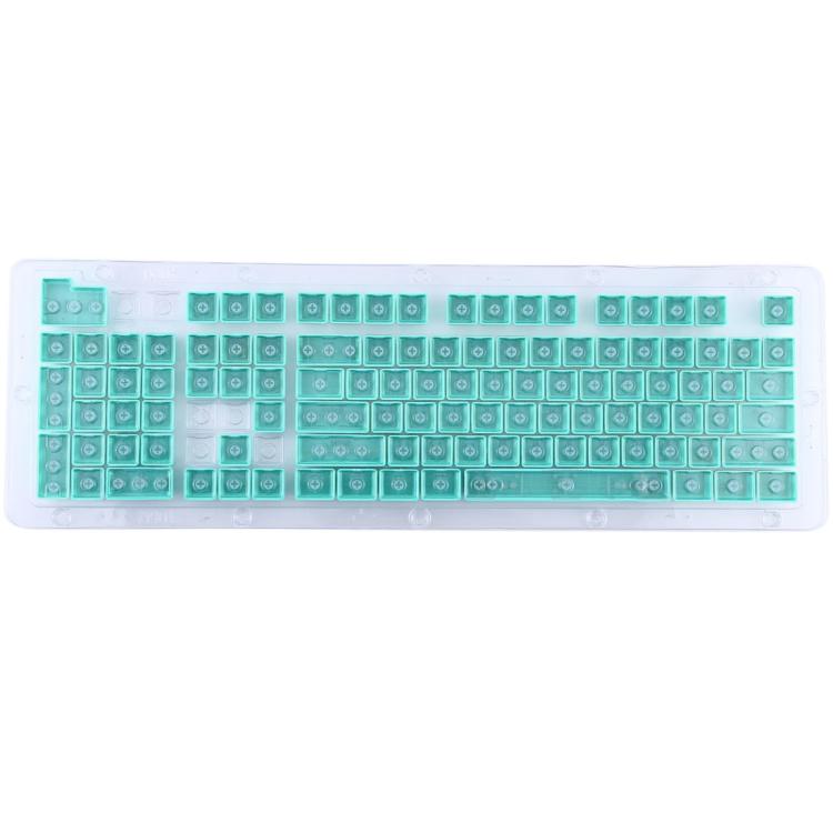 104 Keys Double Shot PBT Backlit Keycaps for Mechanical Keyboard (Mint Blue) by buy2fix