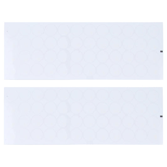 2pcs Round Transparent Keyboard Stickers Russian Key Protector (White) by buy2fix