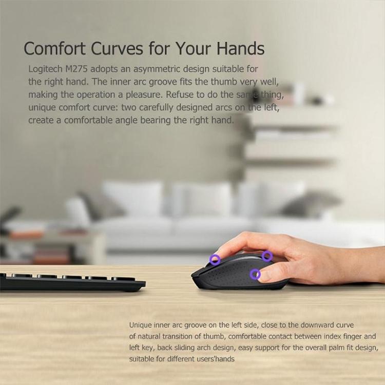 Logitech M280 2.4GHz 3-keys 1000DPI Wireless Optical Mouse, Wireless Range: 10m (Red) - Wireless Mice by buy2fix | Online Shopping UK | buy2fix