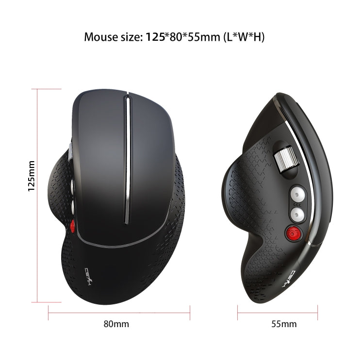 HXSJ T32 Ergonomic Design 2.4G Wireless Vertical Mouse - Wireless Mice by HXSJ | Online Shopping UK | buy2fix