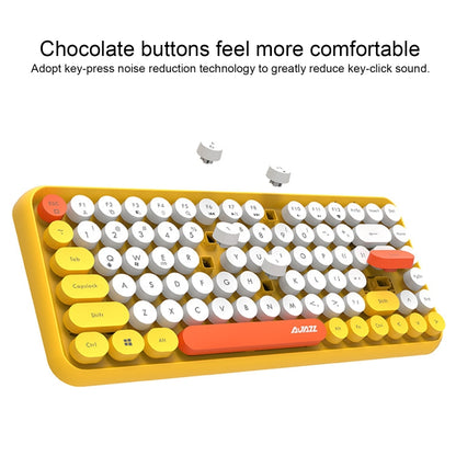 Ajazz 308I Tablet Mobile Phone Computer Household Office Wireless Keyboard(Black) by buy2fix