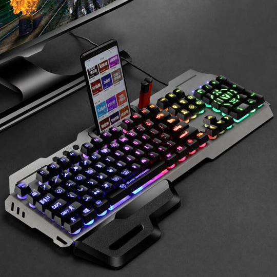 SHIPADOO GK70 Chicken Version Wired RGB Floating Detachable Hand Rest Character Rainbow Translucent Gaming Keyboard