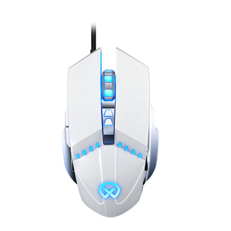 GM20 3200DPI 4-modes Adjustable 7-keys RGB Light Wired Gaming Mouse (White) by buy2fix