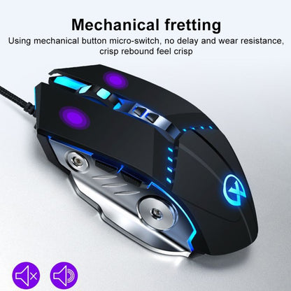 GM20 3200DPI 4-modes Adjustable 7-keys RGB Light Wired Gaming Mouse (White) by buy2fix