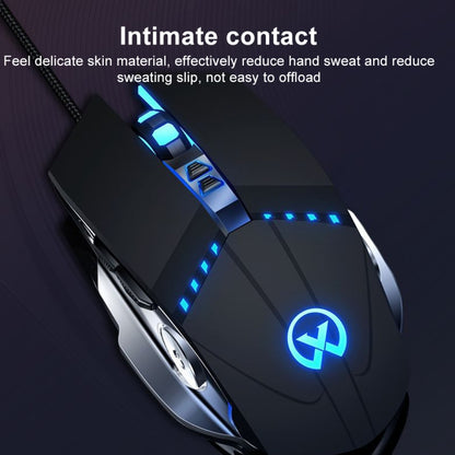 GM20 3200DPI 4-modes Adjustable 7-keys RGB Light Wired Gaming Mouse (Starlight Black) by buy2fix