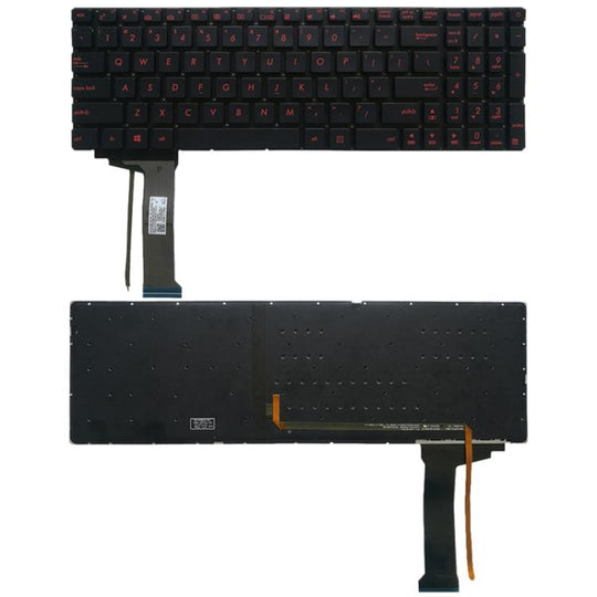 Clavier américain avec rétroéclairage pour Asus GL551 GL551J GL551JK GL551JM GL551JW GL551JX G552 G552V G552VW G552VX FZ50JX GL752VW GL742VW (noir)