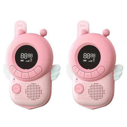 adj-847 Cartoon Bee-shaped Children Walkie-talkie Wireless 3km Call Outdoor Parent-child Interactive Toy with Flashlight & Anti-lost Lanyard (Pink) - Children by buy2fix | Online Shopping UK | buy2fix