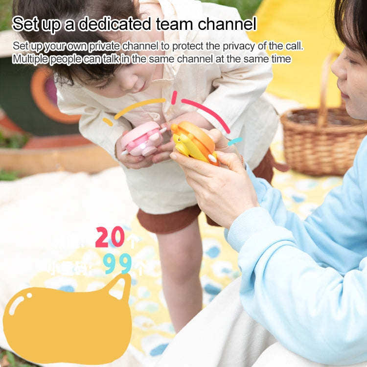 adj-847 Cartoon Bee-shaped Children Walkie-talkie Wireless 3km Call Outdoor Parent-child Interactive Toy with Flashlight & Anti-lost Lanyard (Pink) - Children by buy2fix | Online Shopping UK | buy2fix