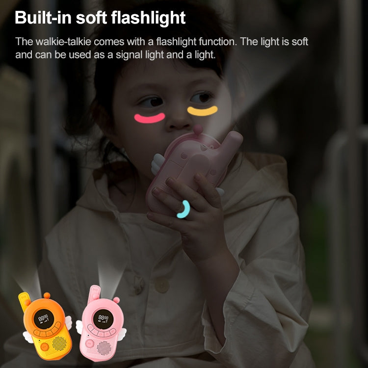 adj-847 Cartoon Bee-shaped Children Walkie-talkie Wireless 3km Call Outdoor Parent-child Interactive Toy with Flashlight & Anti-lost Lanyard (Pink) - Children by buy2fix | Online Shopping UK | buy2fix