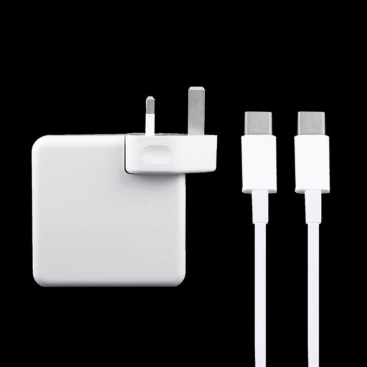 87W USB-C / Type-C Power Adapter with 2m USB Type-C Male to USB Type-C Male Charging Cable, For iPhone, Galaxy, Huawei, Xiaomi, LG, HTC and Other Smart Phones, Rechargeable Devices, UK Plug - USB Charger by buy2fix | Online Shopping UK | buy2fix