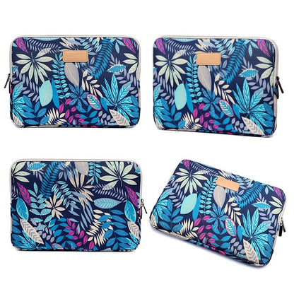Lisen 14 inch Sleeve Case Colorful Leaves Zipper Briefcase Carrying Bag for Macbook, Samsung, Lenovo, Sony, DELL Alienware, CHUWI, ASUS, HP, 14 inch and Below Laptops(Blue) by buy2fix