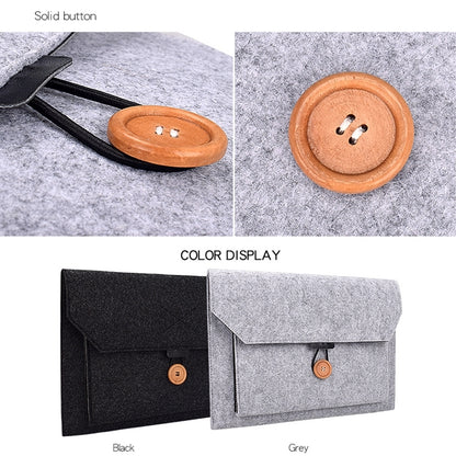 ND06 Multi-purpose Felt Button Laptop Inner Bag for 15.4 inch Laptop(Black) by buy2fix