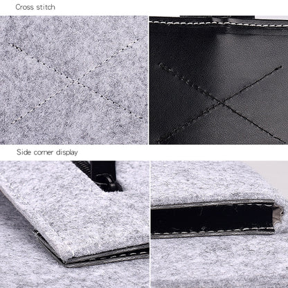 ND06 Multi-purpose Felt Button Laptop Inner Bag for 15.4 inch Laptop(Black) by buy2fix