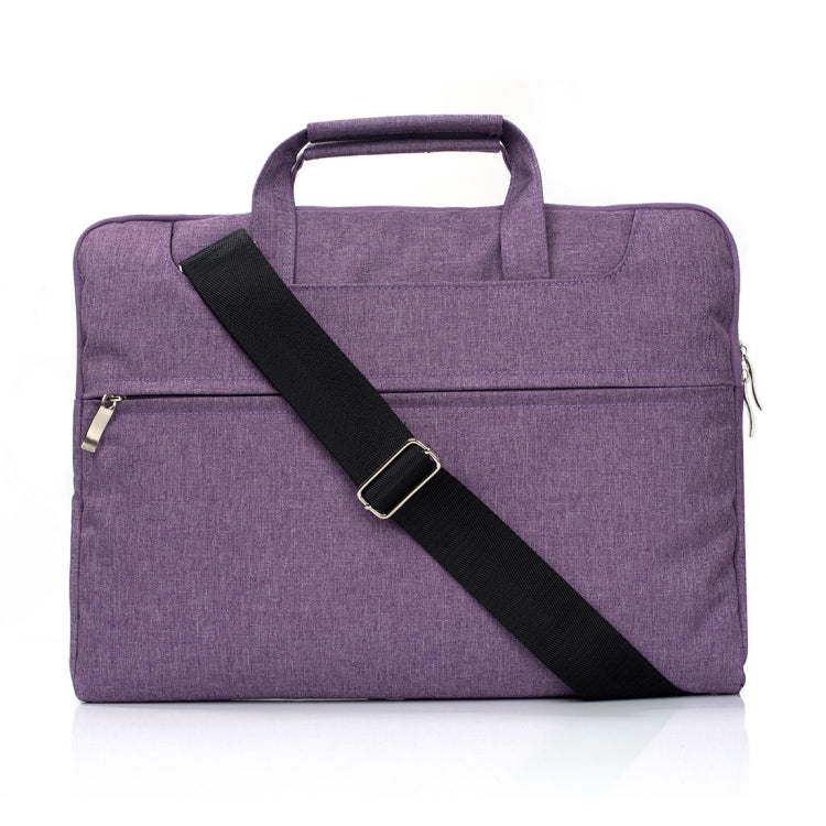 Portable One Shoulder Handheld Zipper Laptop Bag, For 11.6 inch and Below Macbook, Samsung, Lenovo, Sony, DELL Alienware, CHUWI, ASUS, HP (Purple) by buy2fix