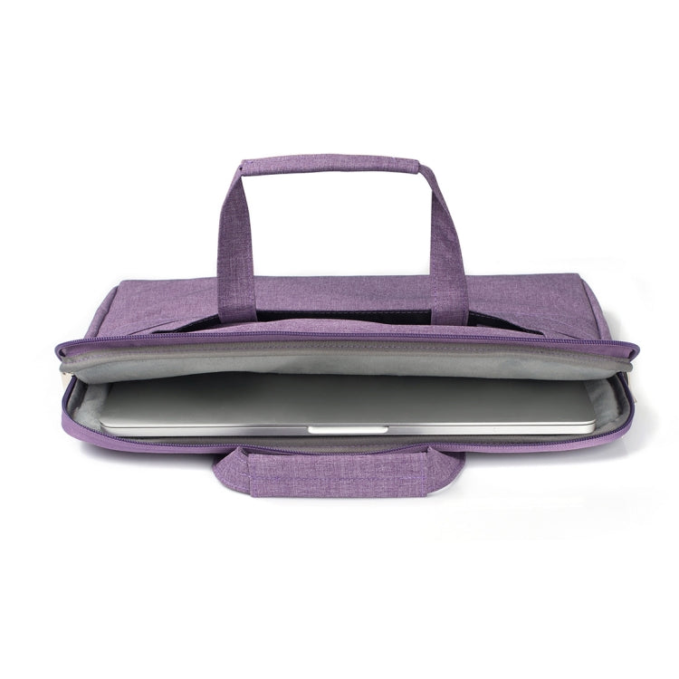 Portable One Shoulder Handheld Zipper Laptop Bag, For 11.6 inch and Below Macbook, Samsung, Lenovo, Sony, DELL Alienware, CHUWI, ASUS, HP (Purple) by buy2fix