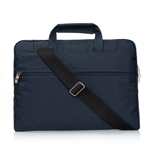 Portable One Shoulder Handheld Zipper Laptop Bag, For 13.3 inch and Below Macbook, Samsung, Lenovo, Sony, DELL Alienware, CHUWI, ASUS, HP (Dark Blue) by buy2fix