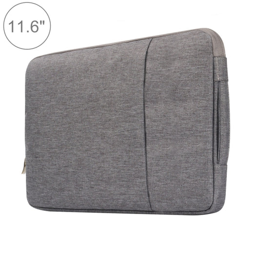 11.6 inch Universal Fashion Soft Laptop Denim Bags Portable Zipper Notebook Laptop Case Pouch for MacBook Air, Lenovo and other Laptops, Size: 32.2x21.8x2cm (Grey) by buy2fix