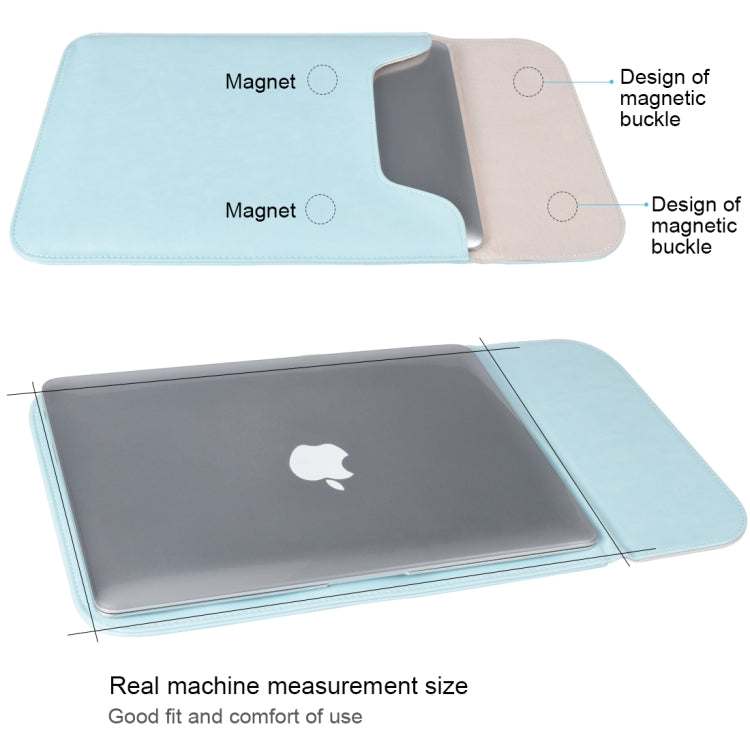 13.3 inch PU + Nylon Laptop Bag Case Sleeve Notebook Carry Bag, For MacBook, Samsung, Xiaomi, Lenovo, Sony, DELL, ASUS, HP(Grey) by buy2fix