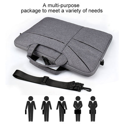 ST02S Waterproof Tear Resistance Hidden Portable Strap One-shoulder Handbag for 15.6 inch Laptops, with Suitcase Belt(Dark Gray) by buy2fix