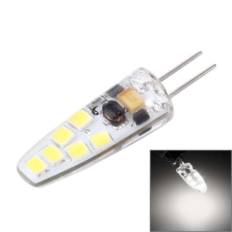G4 2W 180LM Corn Light Bulb, 12 LED SMD 2835 Silicone, DC 12V, Small Size: 4.1x1x1cm(White Light) by buy2fix