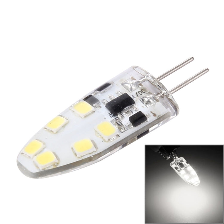 G4 2W 180LM Corn Light Bulb, 12 LED SMD 2835 Silicone, DC 12V, Big Size: 3.9x1.4x0.9cm(White Light) by buy2fix