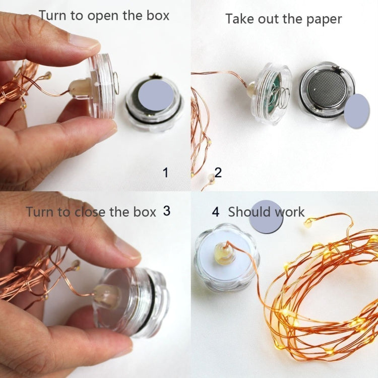 6 PCS Waterproof Warm White Light Copper Wire Starry String Light , 20 LEDs 2700-2900K Rope Fairy Light For Party / Holiday, Length: 2m, DC 6V by buy2fix