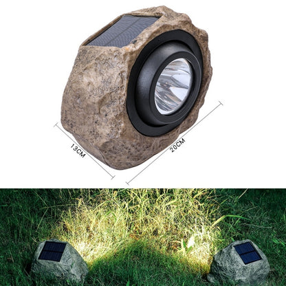 Solar Powered Simulated Stone Spotlight LED Light IP65 Waterproof Outdoor Garden Lawn Lamp by buy2fix