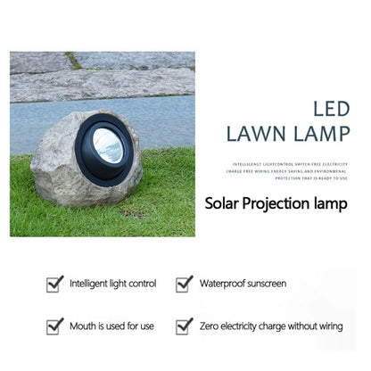 Solar Powered Simulated Stone Spotlight LED Light IP65 Waterproof Outdoor Garden Lawn Lamp by buy2fix