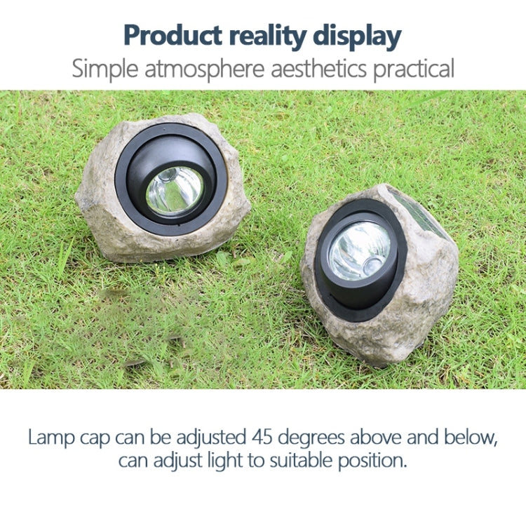 Solar Powered Simulated Stone Spotlight LED Light IP65 Waterproof Outdoor Garden Lawn Lamp by buy2fix