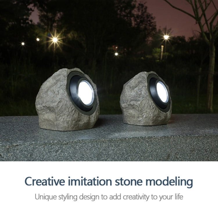 Solar Powered Simulated Stone Spotlight LED Light IP65 Waterproof Outdoor Garden Lawn Lamp by buy2fix
