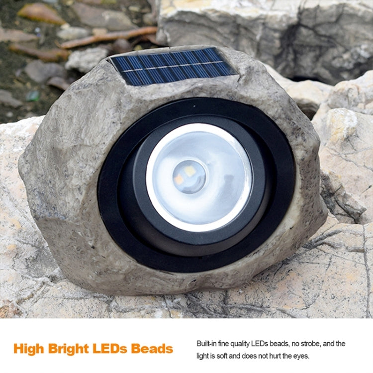 Solar Powered Simulated Stone Spotlight LED Light IP65 Waterproof Outdoor Garden Lawn Lamp by buy2fix