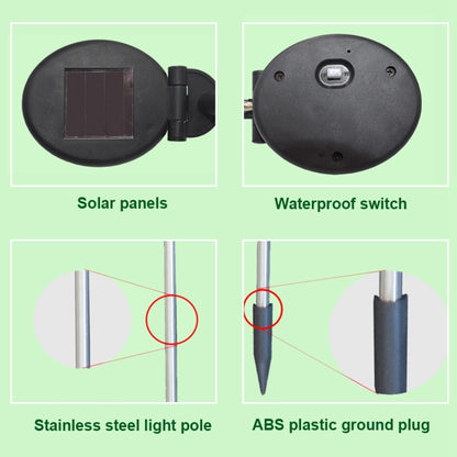 Simulated Lily Flower 4 Heads Solar Powered Outdoor IP55 Waterproof LED Decorative Lawn Lamp, White Light (Pink) by buy2fix