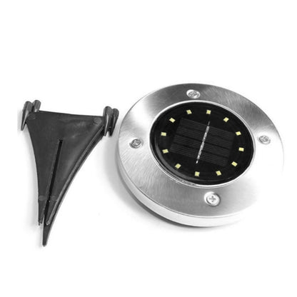 2 PCS 12 LEDs Solar Powered Buried Light Under Ground Lamp IP65 Waterproof Outdoor Garden Street Light (White Light) by buy2fix