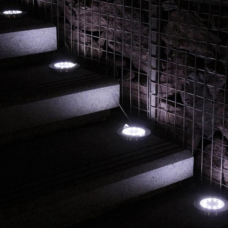 2 PCS 12 LEDs Solar Powered Buried Light Under Ground Lamp IP65 Waterproof Outdoor Garden Street Light (White Light) by buy2fix