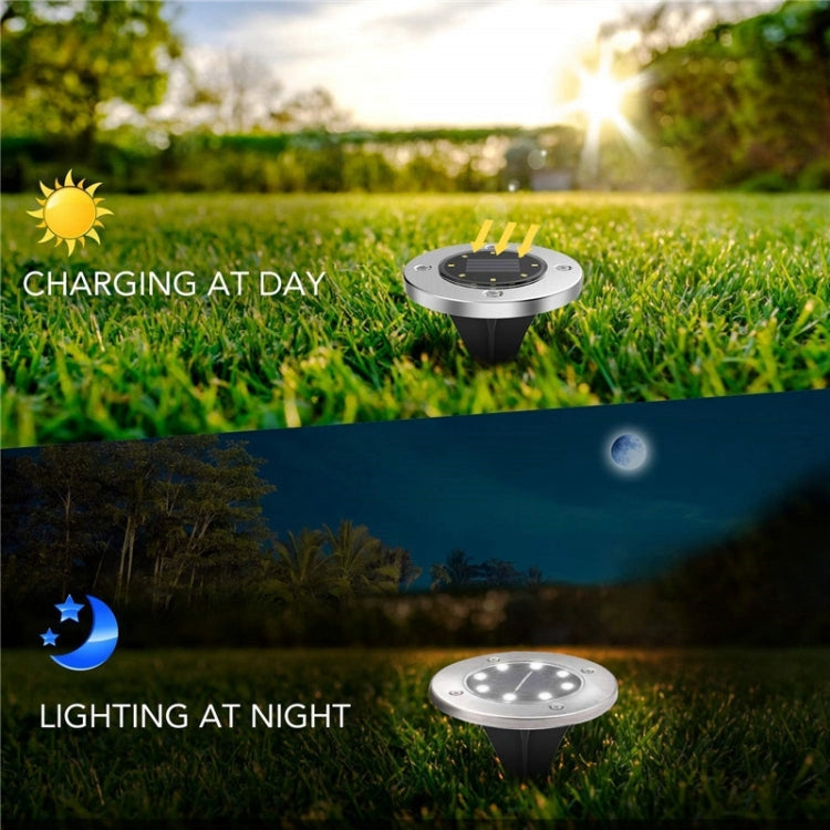 2 PCS 12 LEDs Solar Powered Buried Light Under Ground Lamp IP65 Waterproof Outdoor Garden Street Light (White Light) by buy2fix
