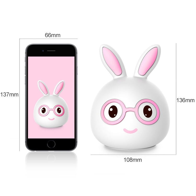 Happy Rabbit Creative Touch 3D LED Decorative Night Light, USB Charging Version (Blue) by buy2fix
