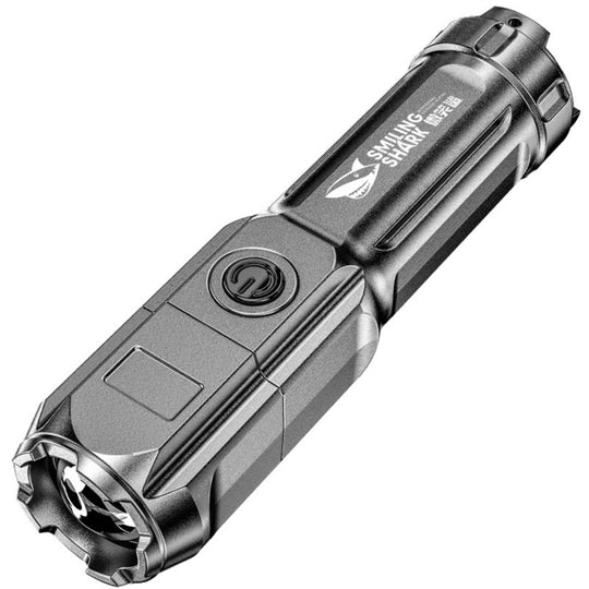 SMILING SHARK 622B Telescopic Focusing Three-gear Bright LED Flashlight