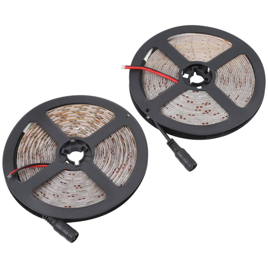 2pcs Bare Board 2835 SMD Dimmable White Light / Warm Light LED Rope Light, 60 LED/m, Length: 5m, 12V 2A 100-240V(UK Plug) - Bare Board Light by buy2fix | Online Shopping UK | buy2fix