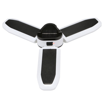 Multifunctional Solar USB Charging 60 LED Trefoil Camping Lamp Outdoor Tent Portable Lamp Flashlight Emergency Light Bulb Light, Style: Solar by buy2fix