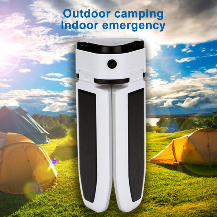 Multifunctional Solar USB Charging 60 LED Trefoil Camping Lamp Outdoor Tent Portable Lamp Flashlight Emergency Light Bulb Light, Style: Solar by buy2fix